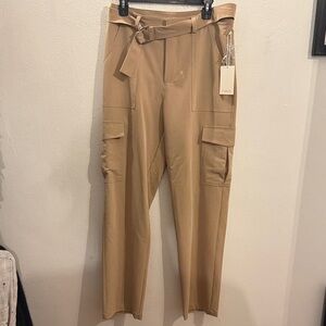 🆕Parker Tan Belted Cargo Trousers
